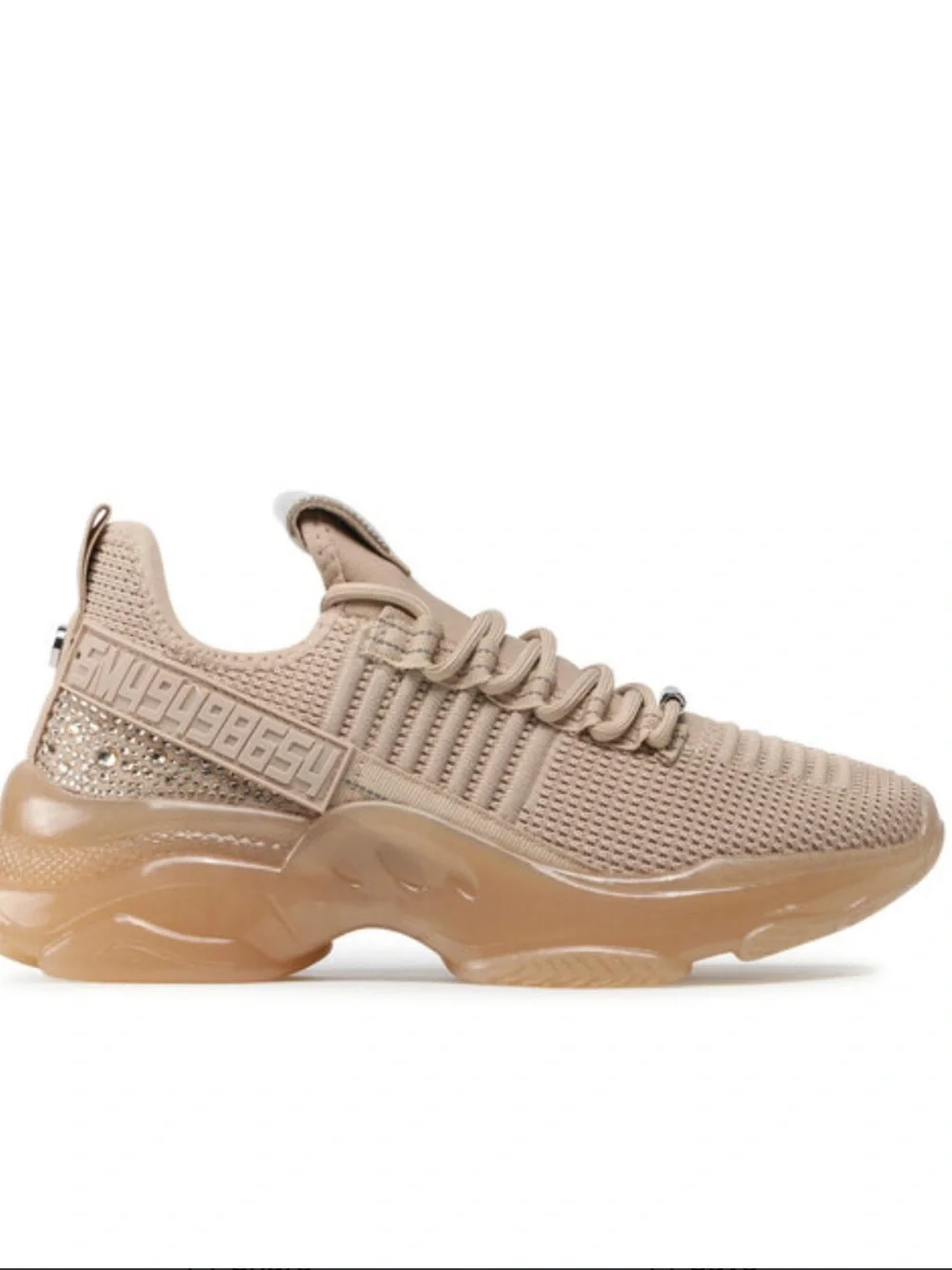 Steve Madden Beige Knit Lace-Up Women's Sneakers